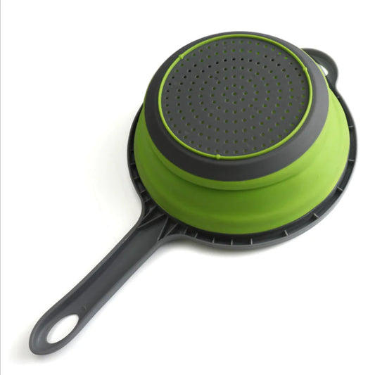 Collapsible Silicone Colander with Handles - Kitchen Gadget