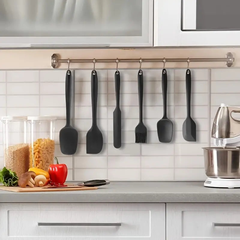 6pcs BPA-Free Silicone Kitchen Spatula Set