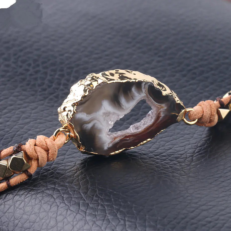 Natural Turquoise & Agate Beaded Bracelet for Women