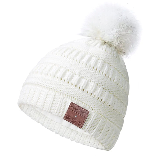 ChenFec Bluetooth Beanie Hat for Women Wireless Headphones Beanie Bluetooth Women Girls Tech Music Bluetooth Hat of Bluetooth Distance to 30-45Winter Beanie with Headphones
