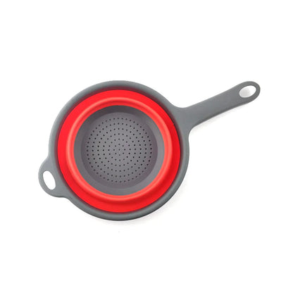 Collapsible Silicone Colander with Handles - Kitchen Gadget