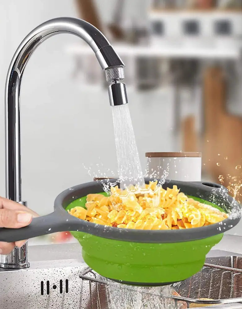 Collapsible Silicone Colander with Handles - Kitchen Gadget