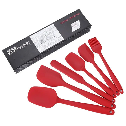 6pcs BPA-Free Silicone Kitchen Spatula Set