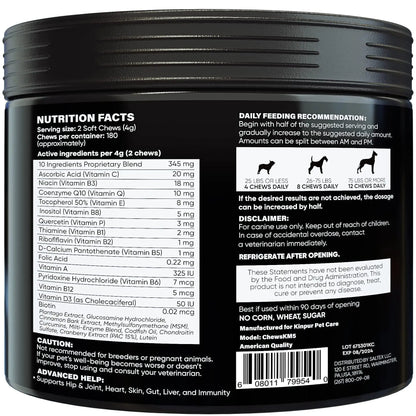 15 in 1 Dog Multivitamin Supplements   Immunity Digestion Joint and Heart Health