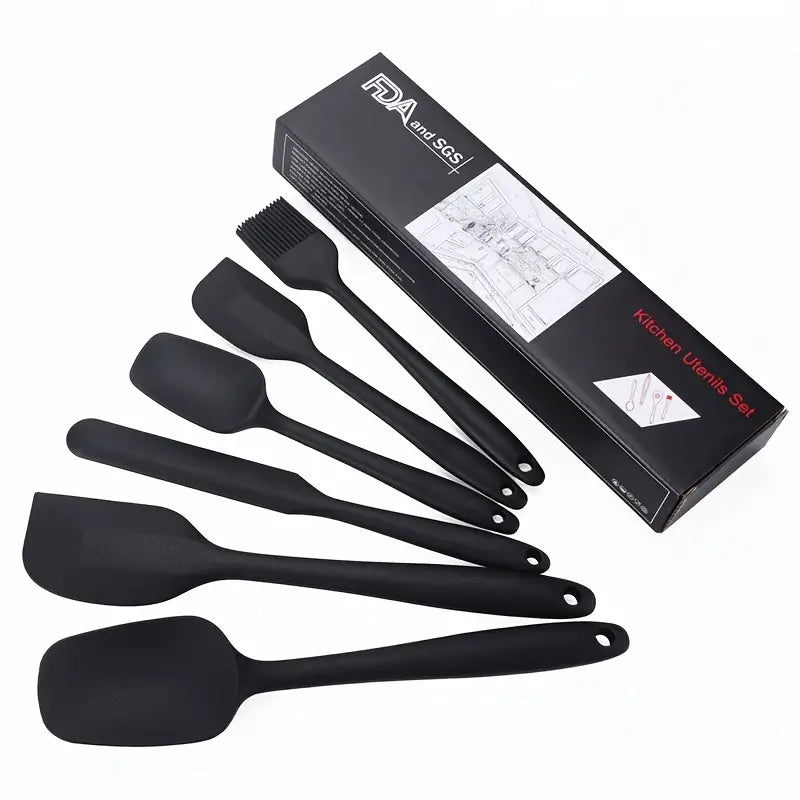 6pcs BPA-Free Silicone Kitchen Spatula Set