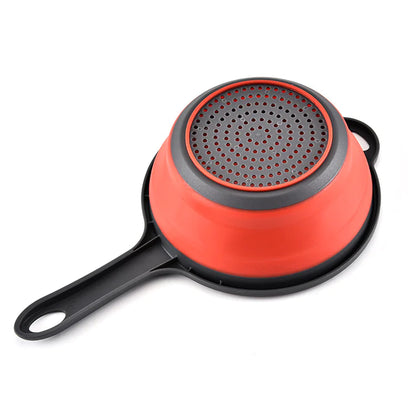 Collapsible Silicone Colander with Handles - Kitchen Gadget